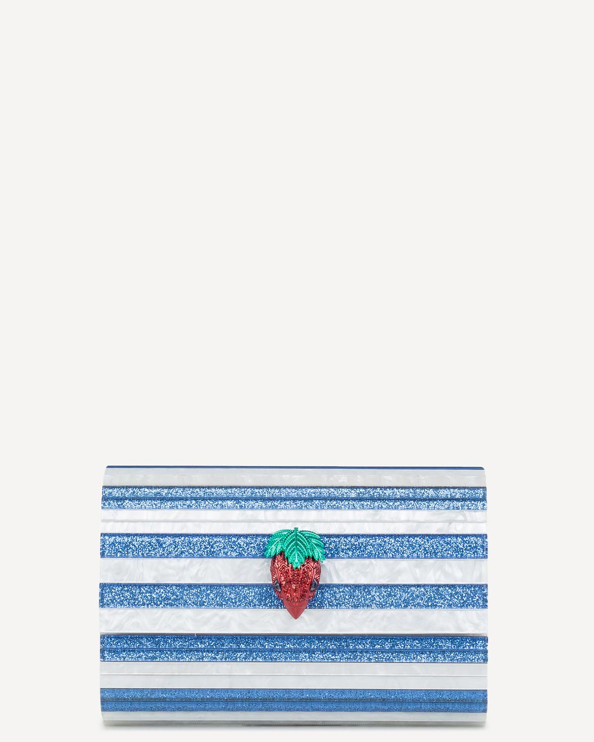 KURT GEIGER PARTY EAGLE STRIPED CLUTCH