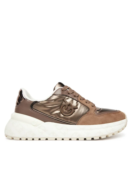 PINKO SNEAKER LEATHER TABACCO