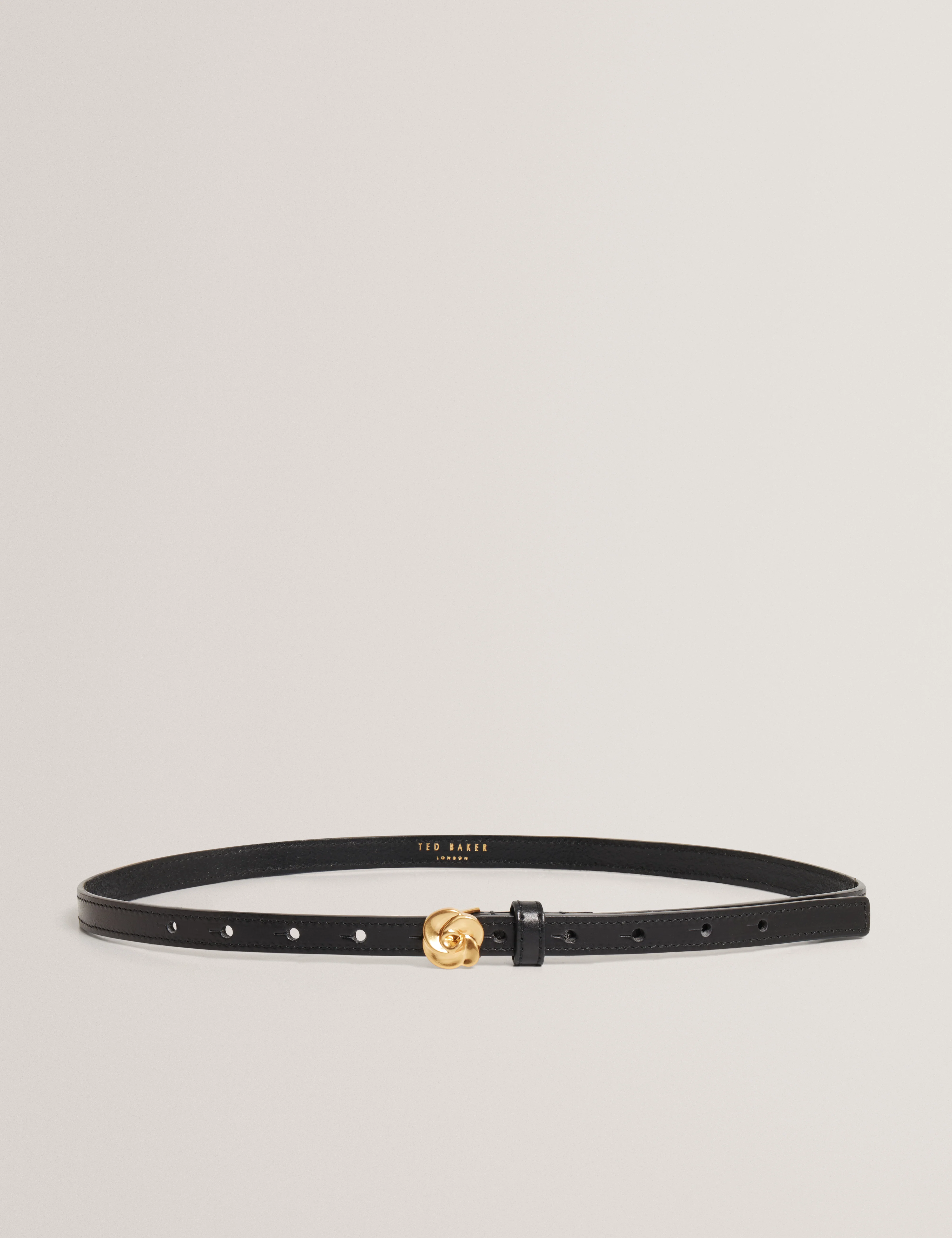 TED BAKER ROOSSI BLACK LETHER BELT