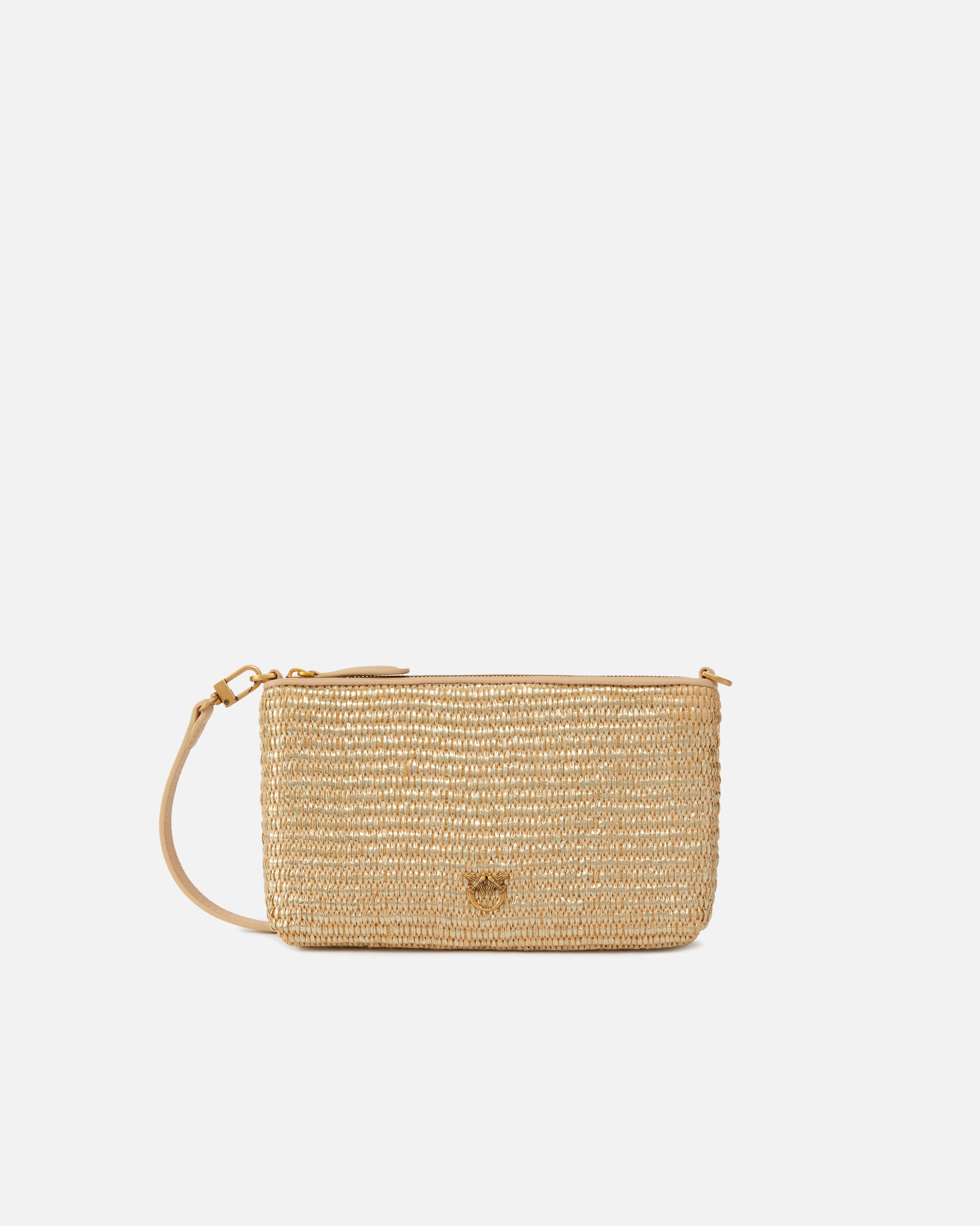 PINKO FLAT HORIZONTAL MINI RAFIA LAMINATA