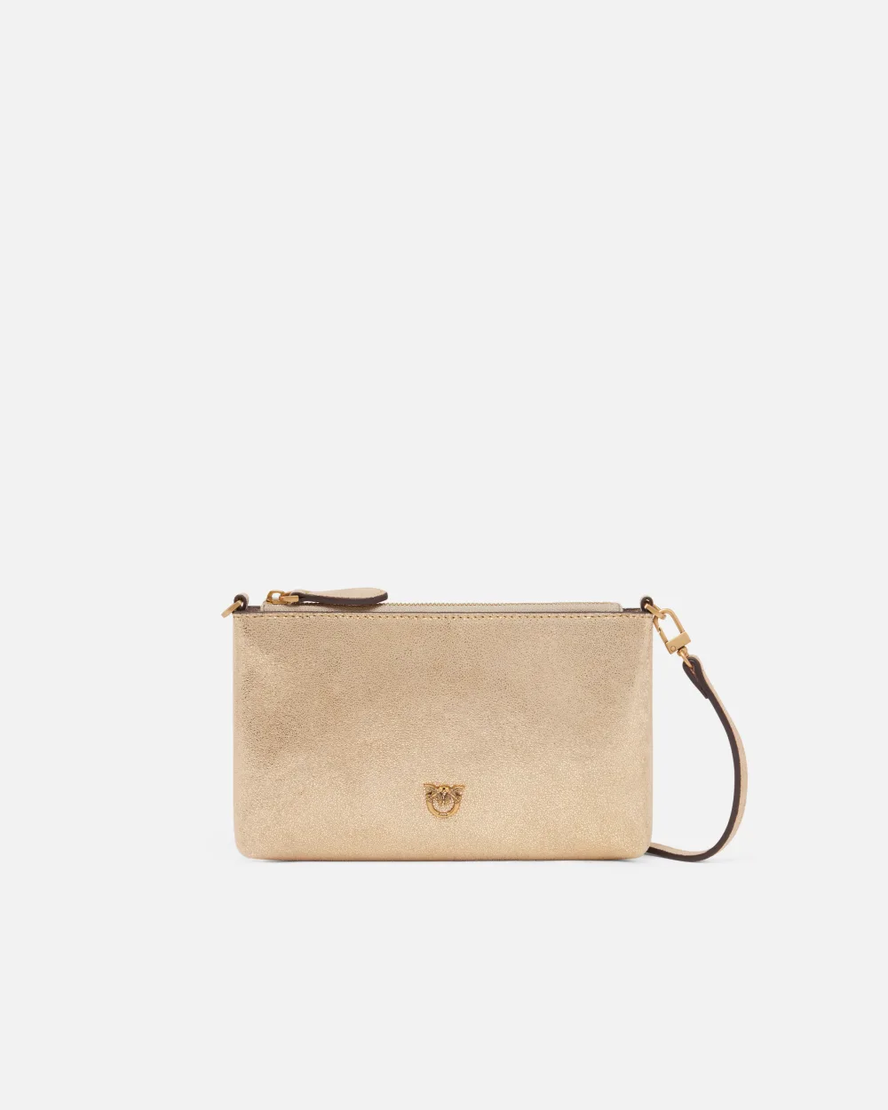 PINKO FLAT HORIZONTAL MINI SHINY SUEDE