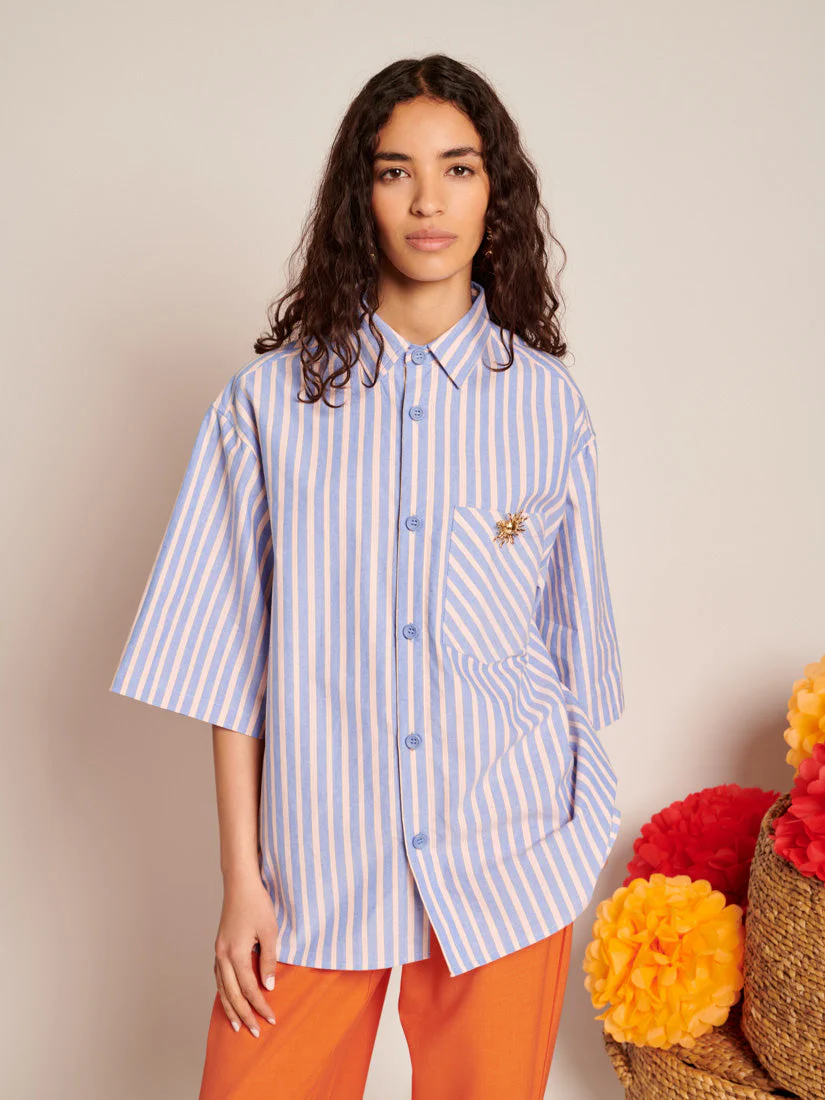 SISTER JANE VERANO BOXY STRIPED SHIRT