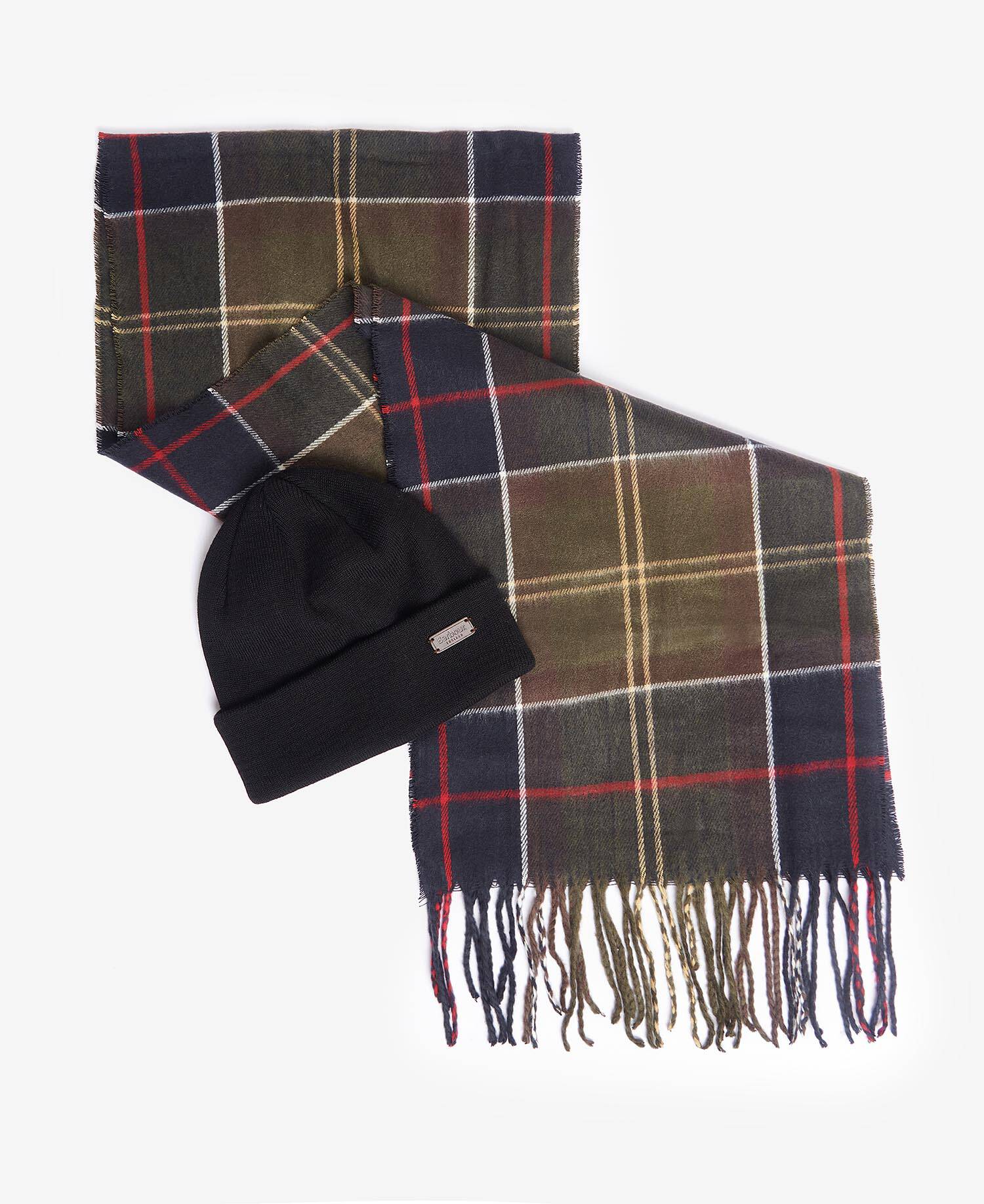 BARBOUR SWINTON BEANIE&SCARF GIFT SET