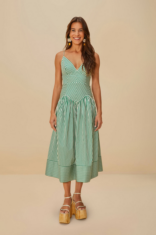 FARM RIO BICILOR STRIPES DRESS