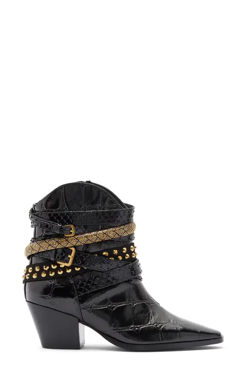 KURT GEIGER MULTI STRAP WESTERN SNAKE PRINT