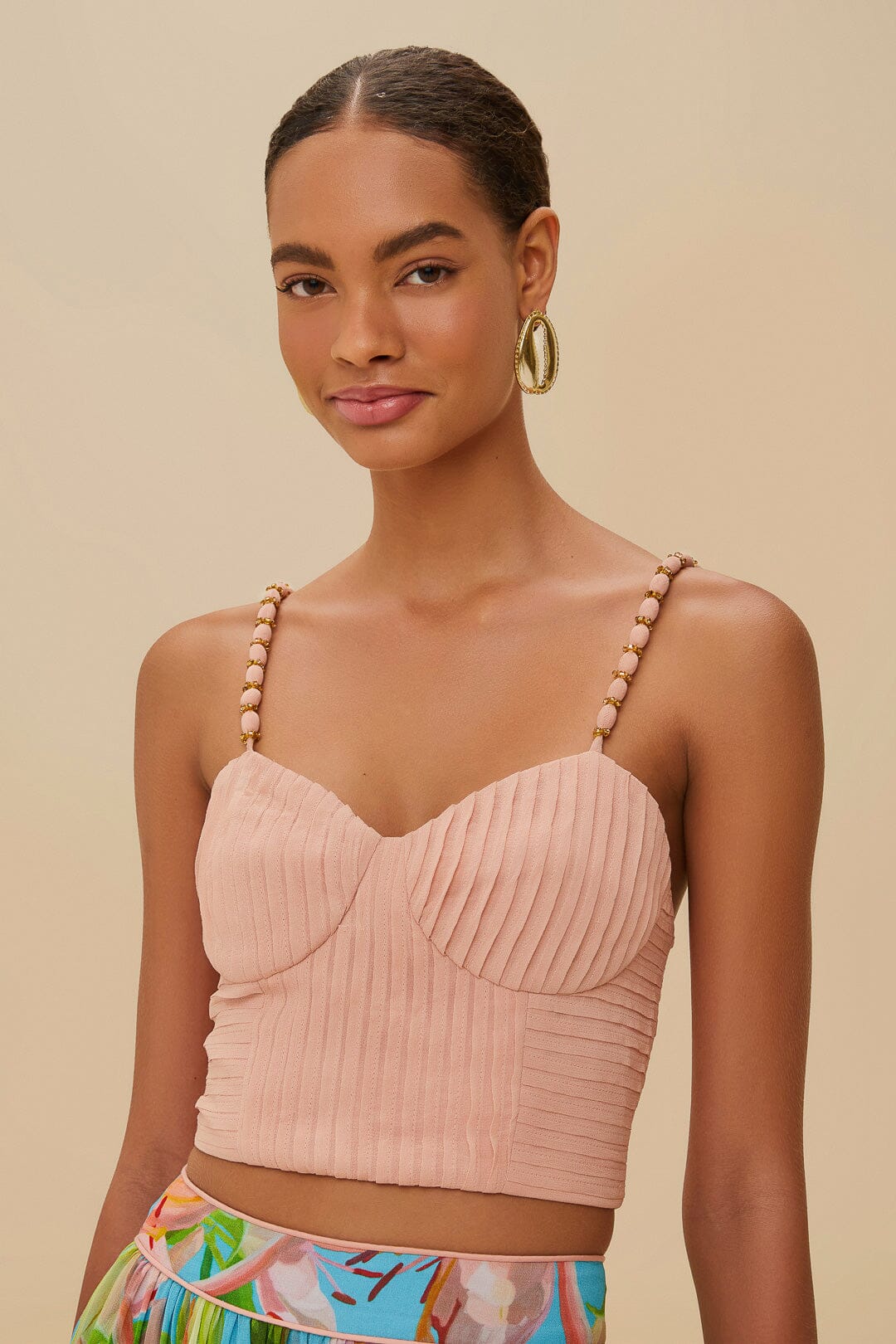 FARM RIO  BLUSH PINK CORSET