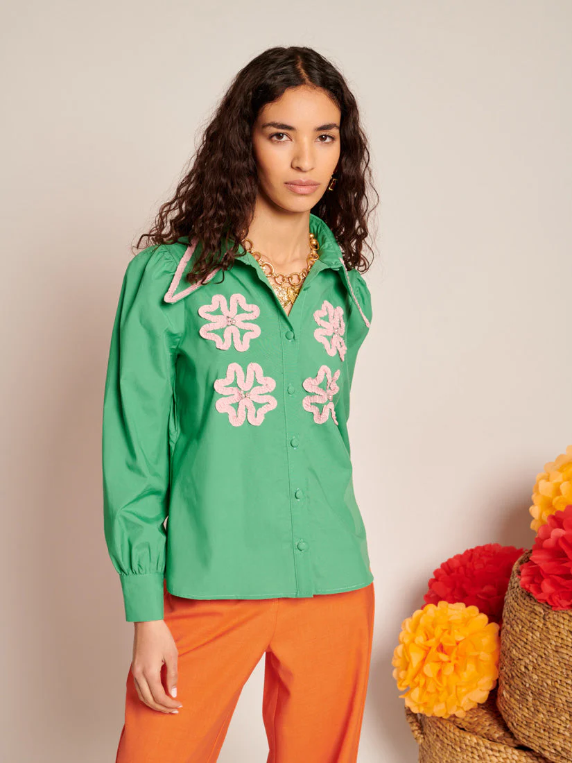 SISTER JANE ESMERALDA  APPLIQUE BLOUSE