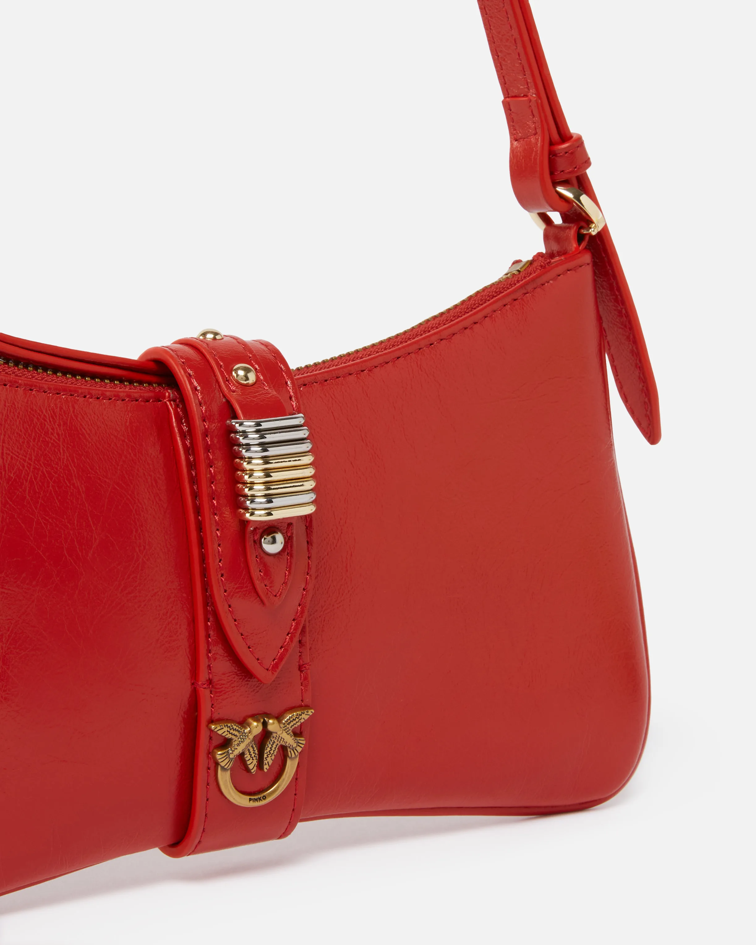 PINKO ARTHEMIS SHOULDER MINI SHINY CALF