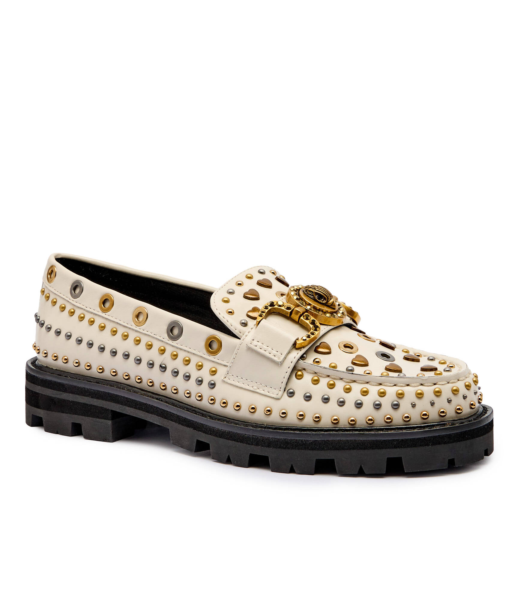 KURT GEIGER MANSION STUD BONE LOAFER